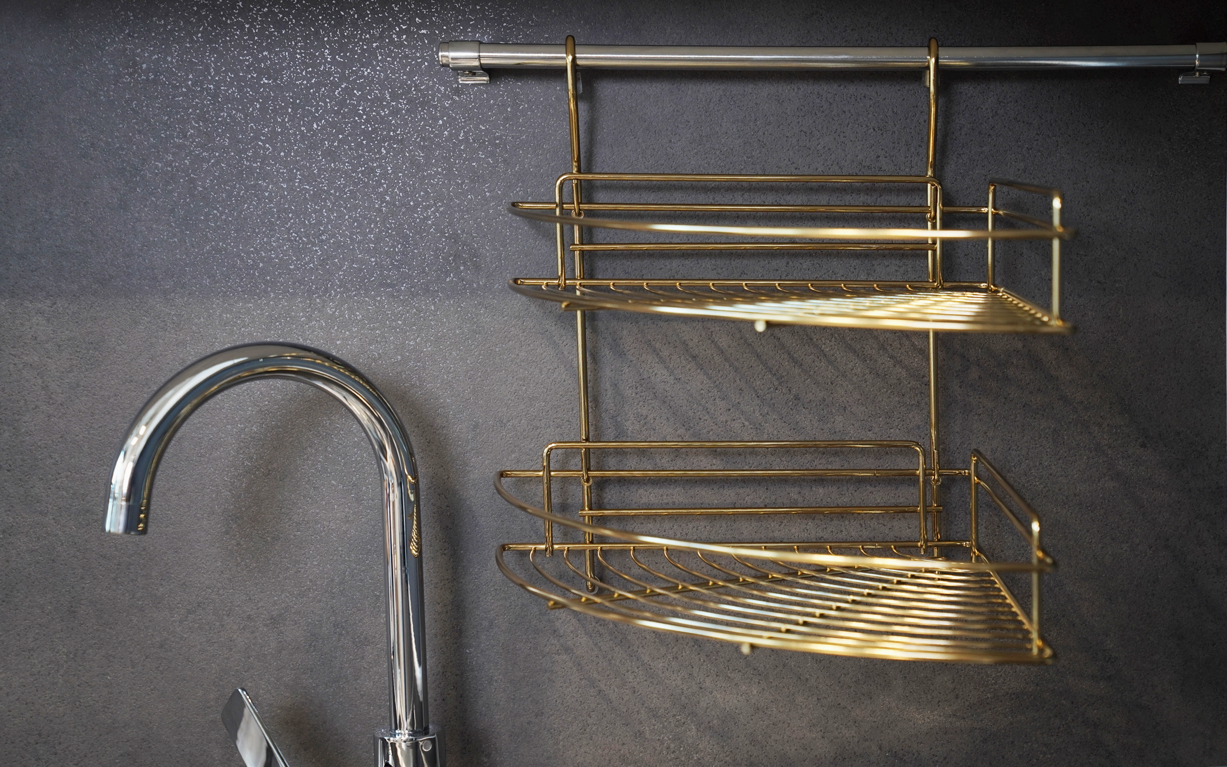 Corner shelf M6056-70, golden  2